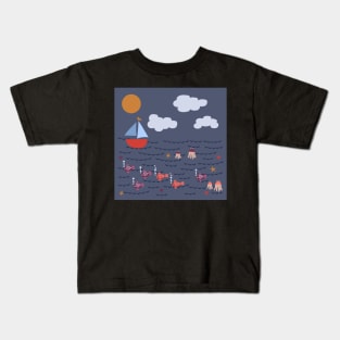 Lovely Day for A Sea Adventure Kids T-Shirt